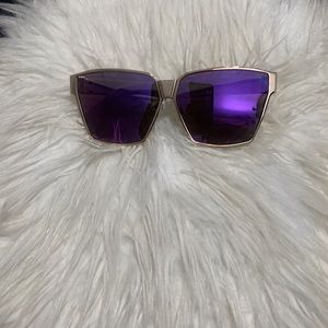 Purple & White Sunglasses.